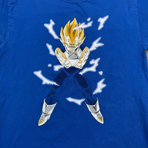 Dragon Ball Z x Champion Mens Shirt Blue Medium Majin Vegeta Short Sleeve Anime - Picture 4 of 7